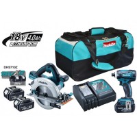 Bộ sản phẩm m&aacute;y cưa đĩa vặn v&iacute;t d&ugrave;ng pin Makita DLX2085M